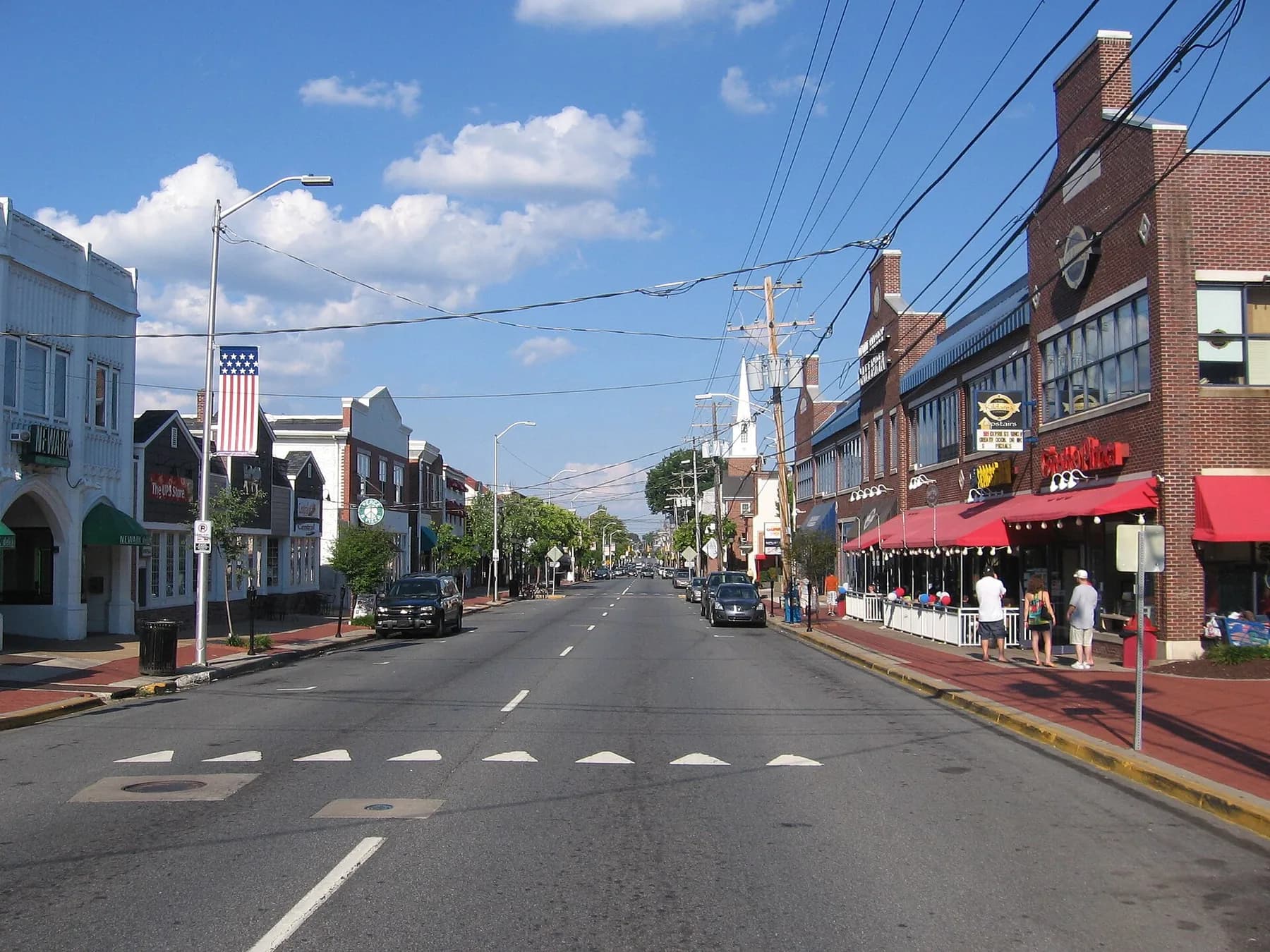 Main Street in downtown Newark, Delaware